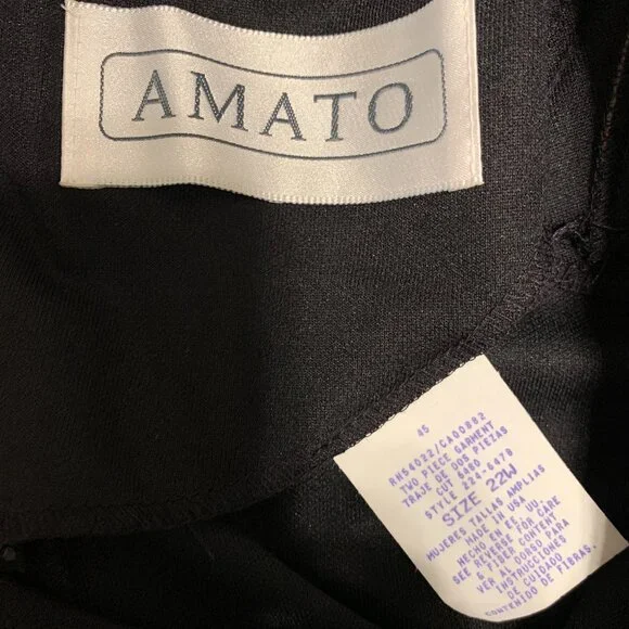 Amato Brand Women's Long Blouse with Skirt Set, Size 22W - Picture 6 of 7